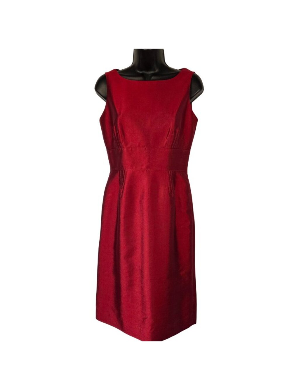 Talbots Petites Sleeveless Sheath Dress Dark Red Size 4